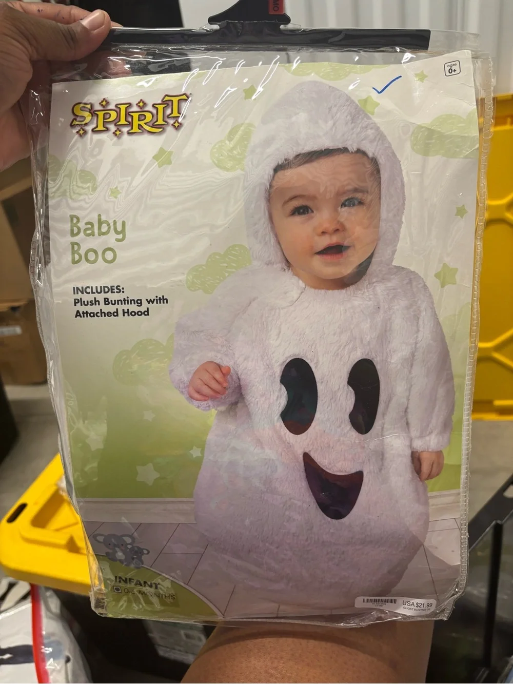 Spirit Halloween 0-6 Months Unisex Baby Boo Ghost Bunting Costume